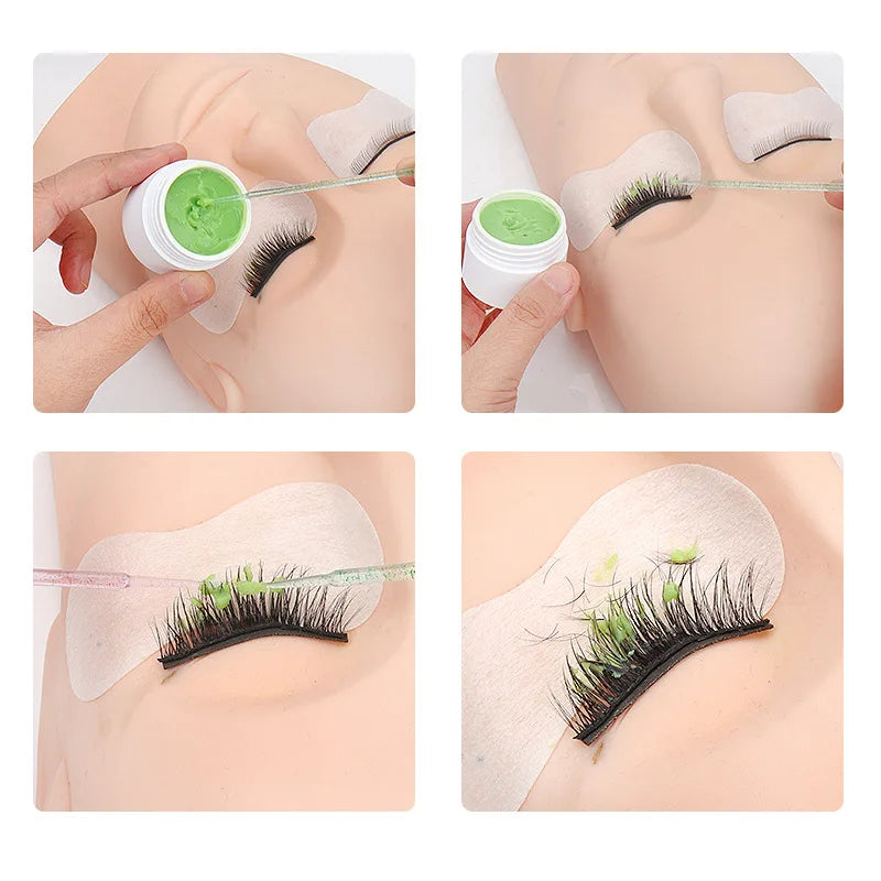 100Pcs Crystal Eyelash Cleaning Brush Lashes Extension Micro Cotton Swab Lash Removing Microbrush Beauty Makeup Tools