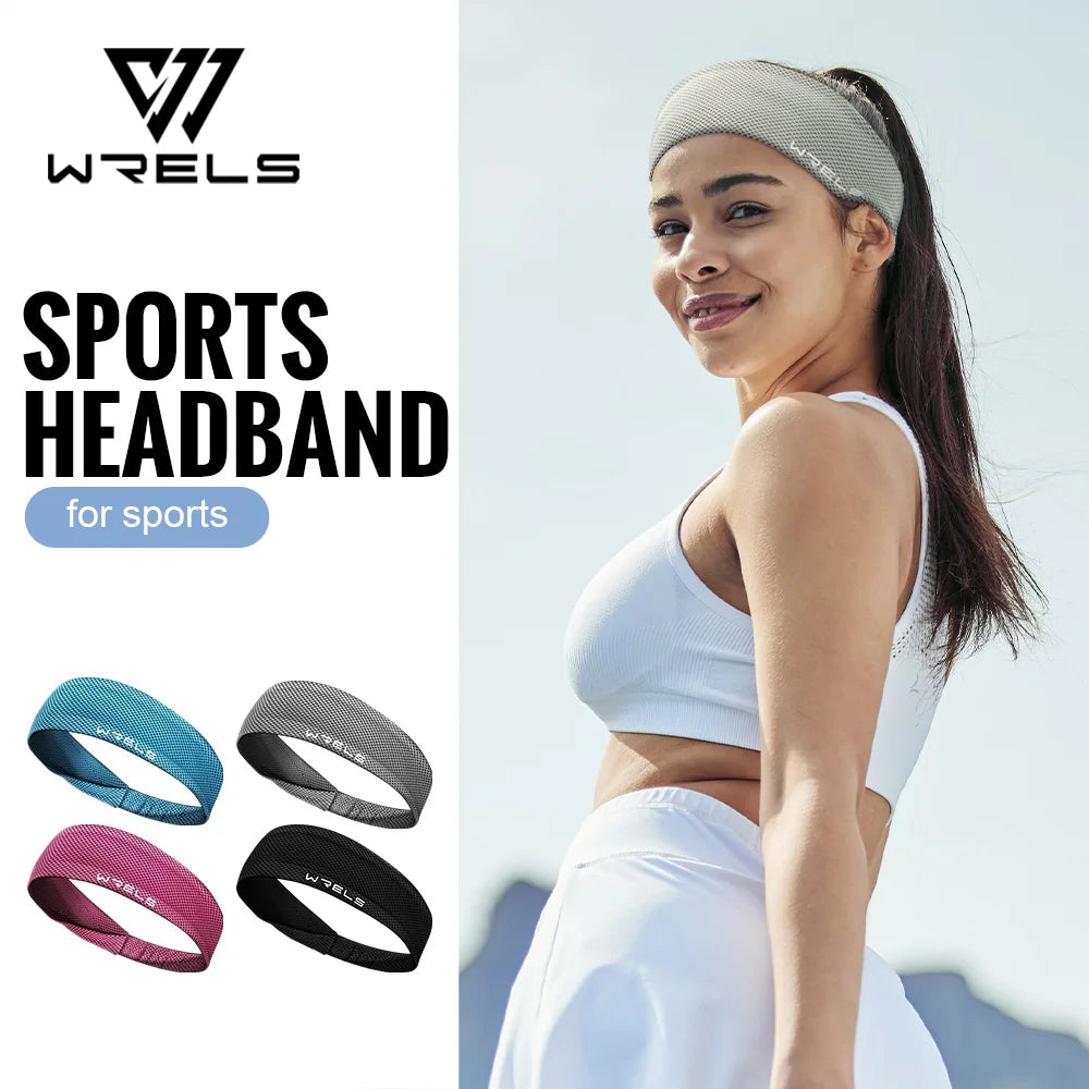 Summer Sport Headband Breathable Fitness Sweatband Non Slip Elastic Tennis Headband Sweat Wicking Lightweight Running Hairband