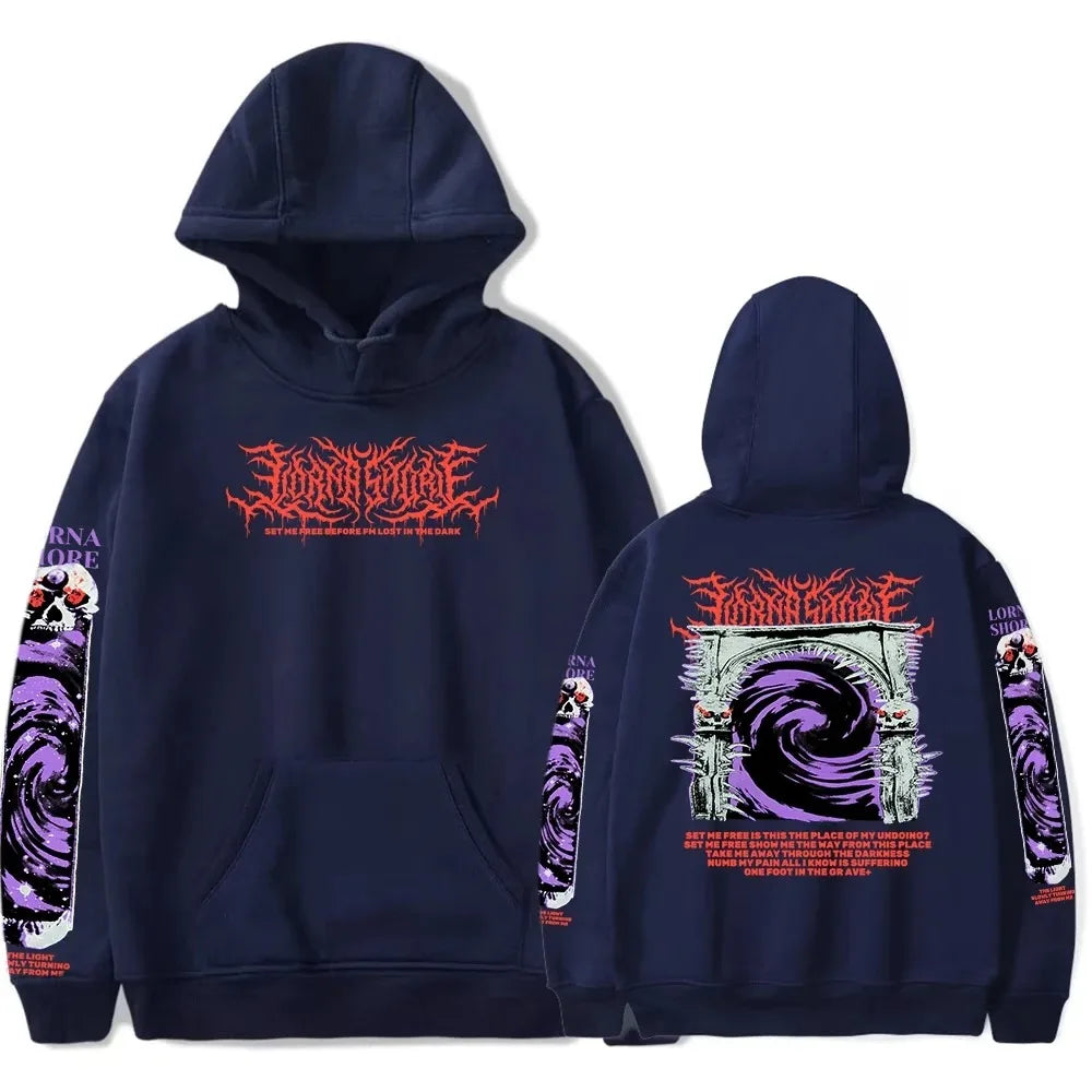 Symphonic Dead Core Band Lorna Shore Album Graphic Print Pullover Men Women Loose Casual Hoodie New Fashion Oversized Sweatshirt
