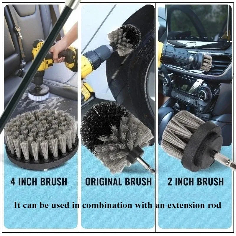 Car Cleaning Tools Drill Brush Kit Electric Scrubber Brush for Cleaning Bathroom Bathtub Cleaning Brush Scrub Drill Cleaning Kit