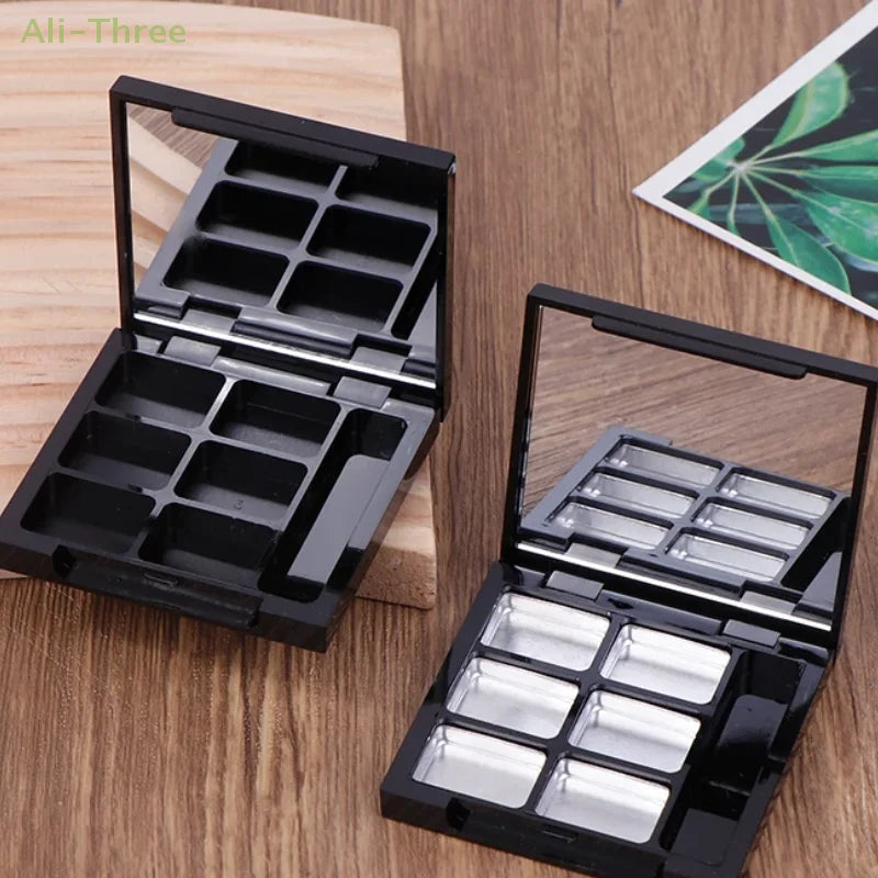 Empty Rouge Palette Eye Makeup Storage Dish With Mirror For Women Girls Makeup Beginners DIY Eye Shadow Storage Box Tools