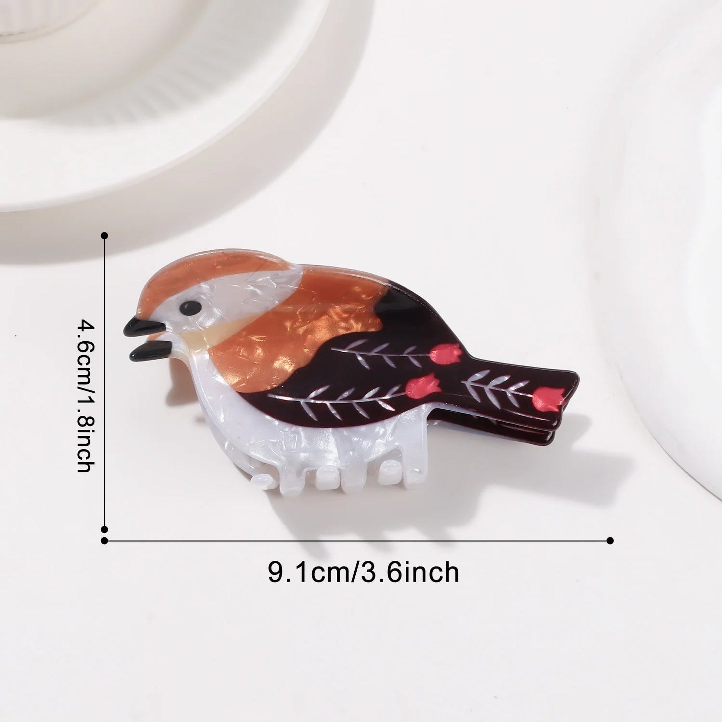 2025 NEW Cartoon Bird Series Hair Claw Colorful Hummingbird Sparrow Claw Clips Crab Hair Clips for Women Girls Hair Accessories