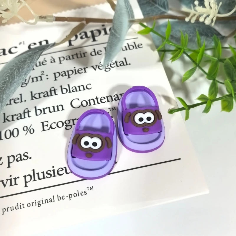 Suitable for Labubu Doll Mini Cute Dressing Sandals 17cm V1 V2 V3 Fashion Slippers DIY Clothing Accessories Toy Birthday Gift