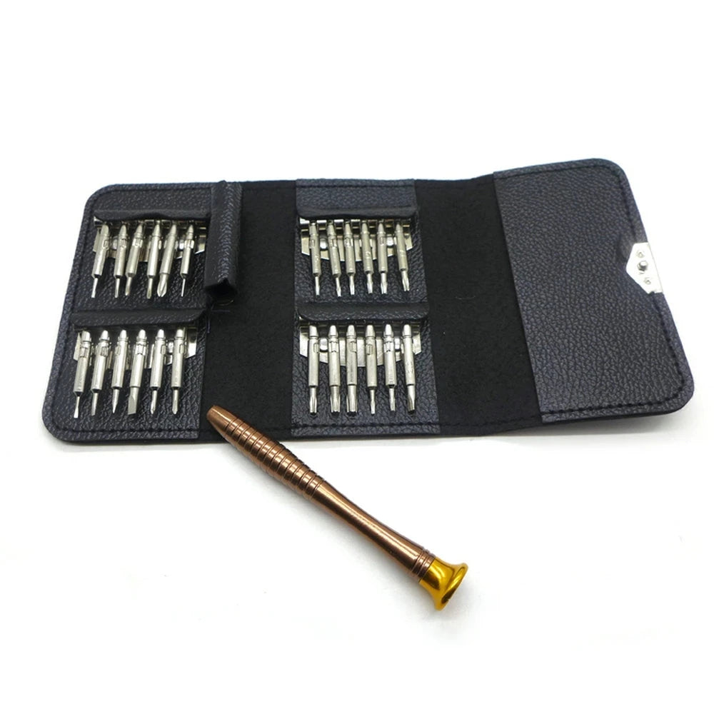 25-in-1 Mini Screwdriver Repair Tool Kit , Pentalobe 0.8 1.2 P5 Torx T5 Screwdrivers for MacBook Pro Watches Glasses iPad