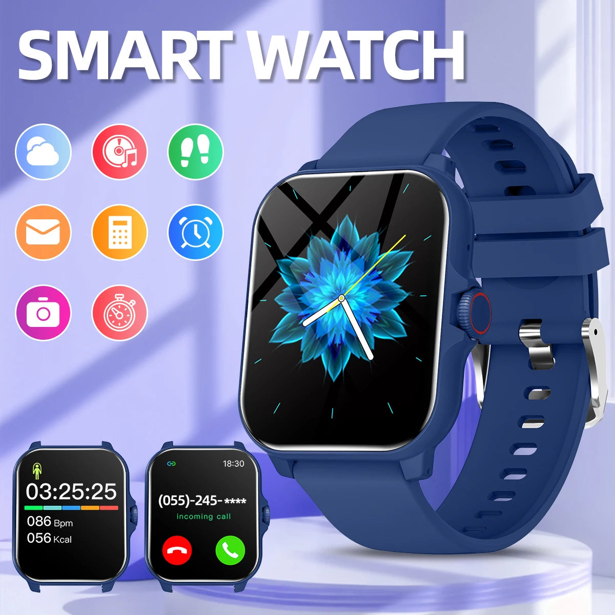 2026 1.83-inch Smartwatch Bluetooth Call Voice Assistant Music Player  Outdoor Sport Fitness Partner Data Records Men Women
