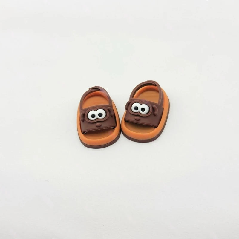 Suitable for Labubu Doll Mini Cute Dressing Sandals 17cm V1 V2 V3 Fashion Slippers DIY Clothing Accessories Toy Birthday Gift