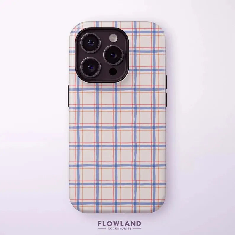 Luxury Houndstooth Pattern Design Phone Case for iPhone 17 16 15 14 13 12 11 7 8 Air Pro Max Plus Luxury Double-layer Back Cover