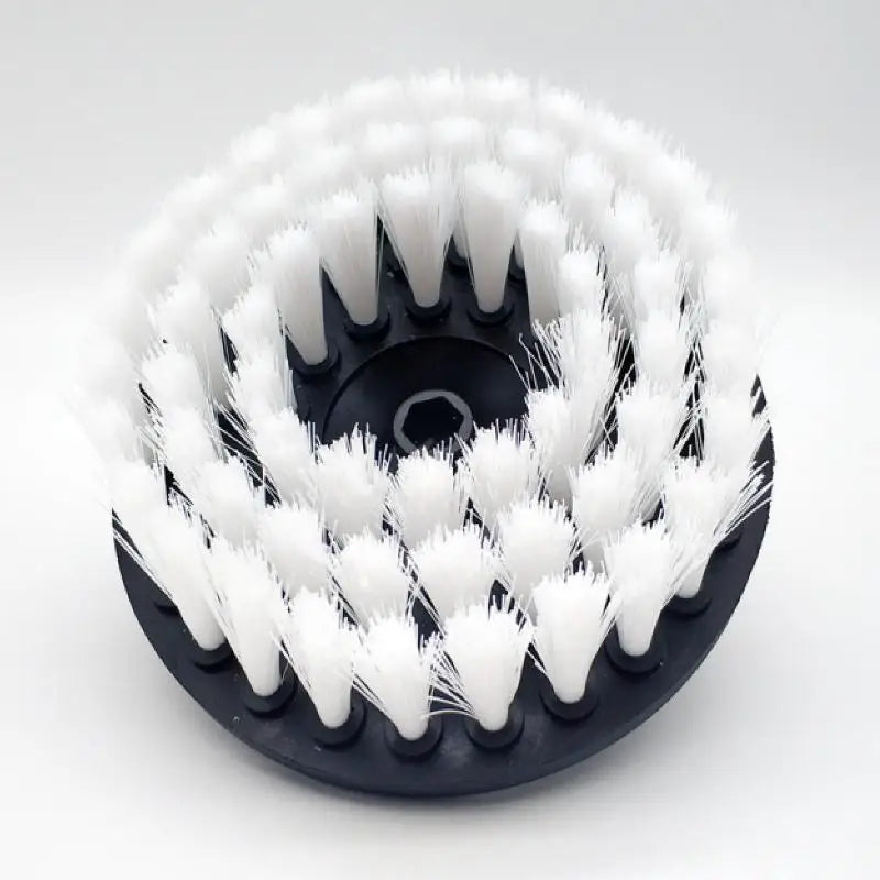 4-Inch Soft Drill Brush Attachment for Carpet, Leather, Upholstery, Glass & Tire Cleaning, Electric Scrubber Tool