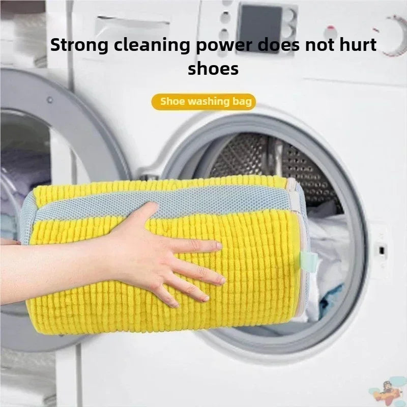 Reusable Plastic Shoe Laundry Bag - Sneaker Cleaning Kit, Ideal for Home Storage and Travel，round for Sneakers and Shoes