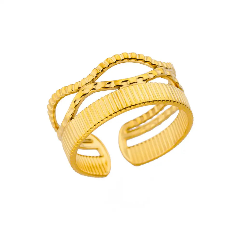 40 Style Rings for Women Stainless Steel Rings Classic Gold Color Adjustable Rings Wedding Aesthetic Jewelry Gift Free Shipping
