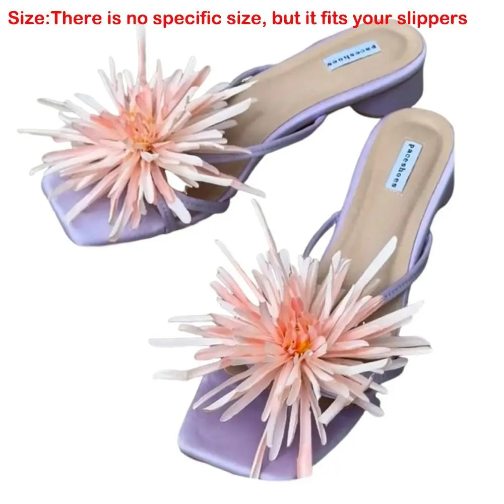 1Pair Thai Fairy Butterfly Flower Shoe Buckles Phalaenopsis Shoe Flower Sandals Sweet Butterfly Orchid Shoe Accessory Shoe Clips