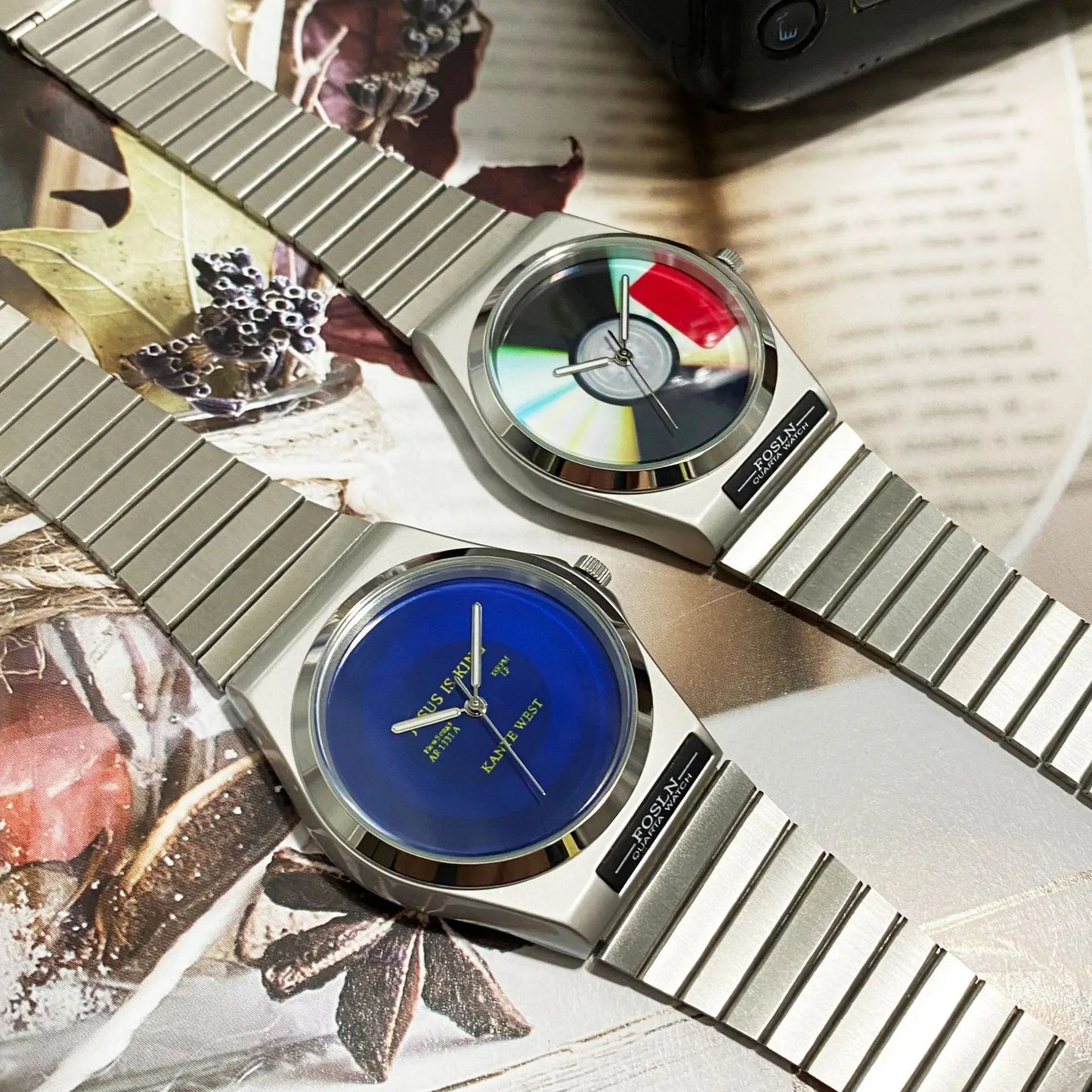 Unique Retro Record Creative Dial Quartz Watches Men Y2K Design Different Shapes Waterproof Watch Man Luminous Steel Male Clock