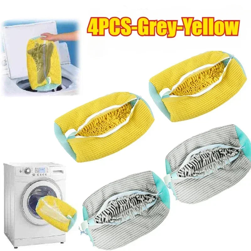 Reusable Plastic Shoe Laundry Bag - Sneaker Cleaning Kit, Ideal for Home Storage and Travel，round for Sneakers and Shoes