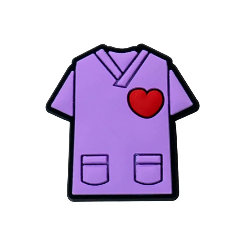 1/50PCS Cute Medical Style Shoe Charms,Heart Nurse Pill Pin Accessories for Sandals,Stethoscope Dental Shoes Clogs Buckle