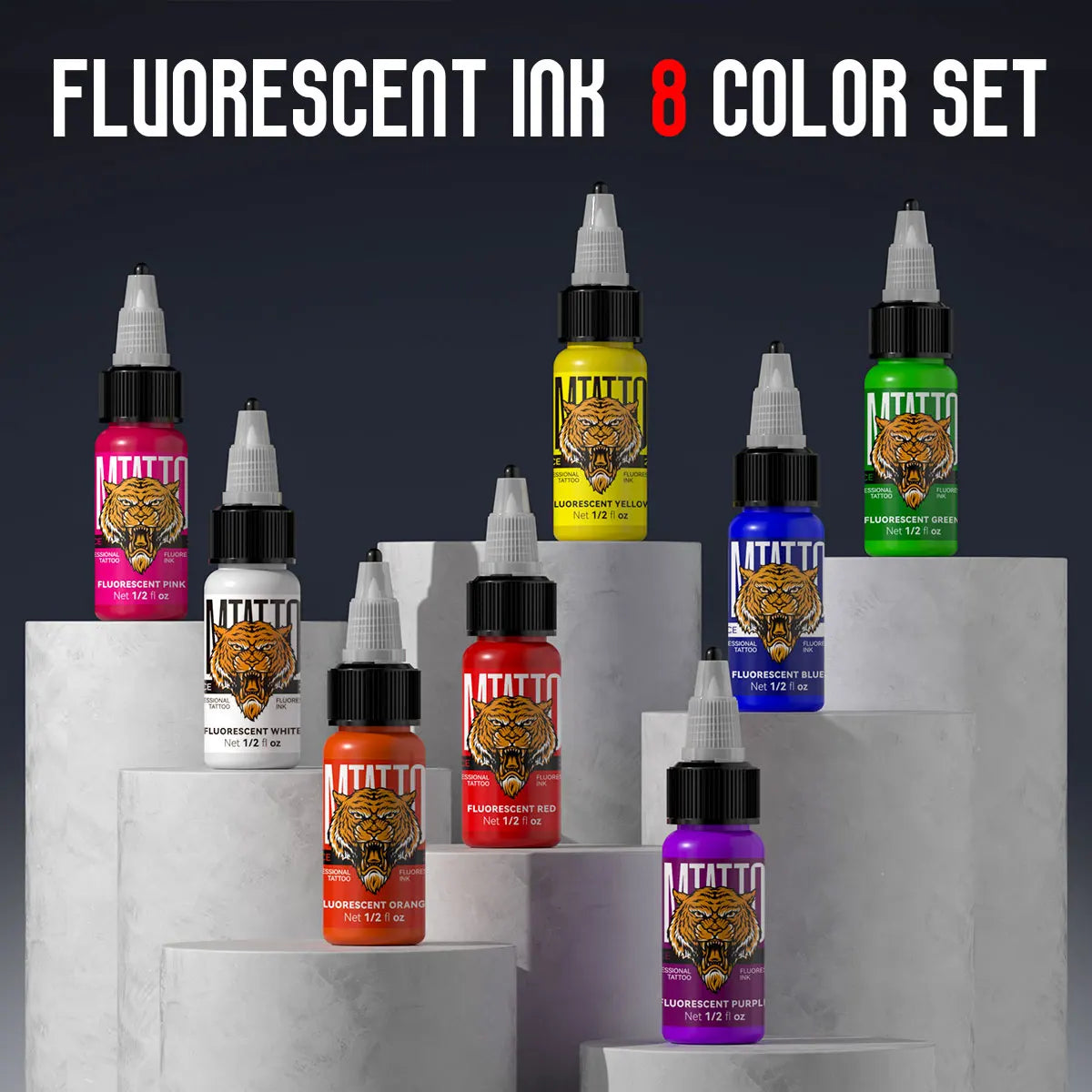 1PC 15ml DM Fluorescent Tattoo Ink Set Professional Beauty Paints Makeup Tattoo Supplies Semi-permanent Tattoo Supplies