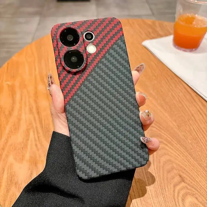 For Vivo X200 FE Case Carbon Fiber Textured Skin Feel Hard pc Back Cover For Vivo X200FE X 200 FE VivoX200 FE Phone Case