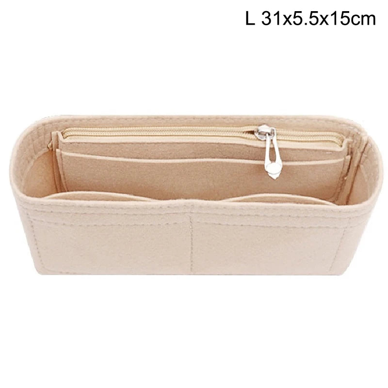 1PC Felt Insert Bag Organizer Makeup Organizers Liner Perfect for Brand Women's Handbags For And Cosmetic Bags