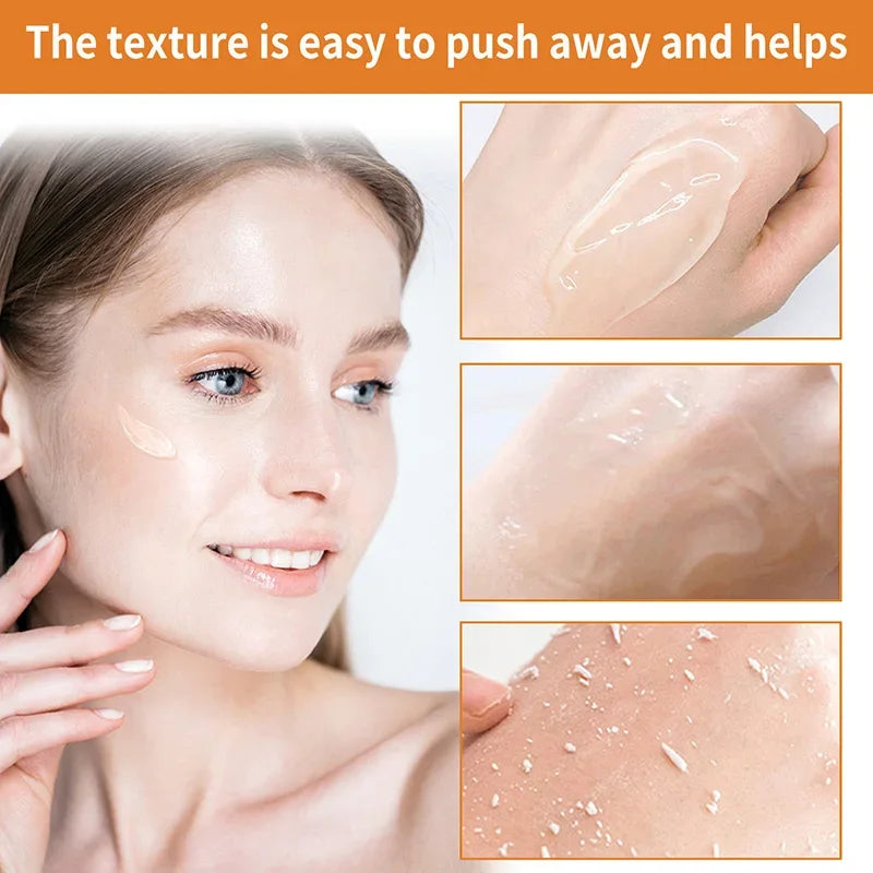Orange Exfoliating Gel For Face Body Scrub Cleaning Gel Moisturizing Facial Exfoliator,Natural Orange Peeling Gel Skin Cleaning