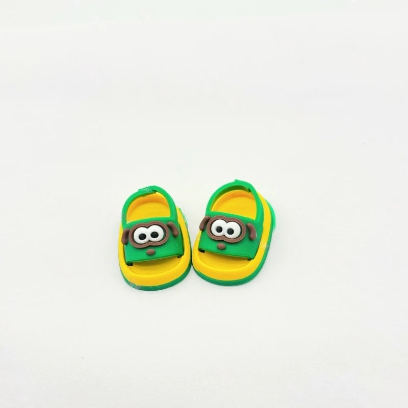 Suitable for Labubu Doll Mini Cute Dressing Sandals 17cm V1 V2 V3 Fashion Slippers DIY Clothing Accessories Toy Birthday Gift