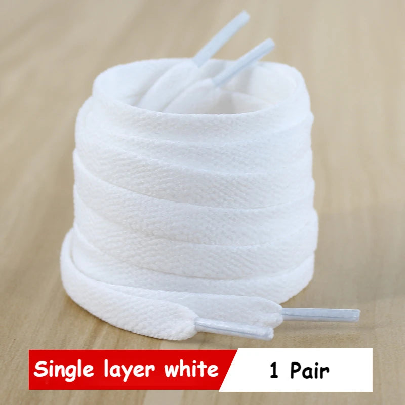 New White Black Flat Shoelaces for Sneakers Laces Shoe Strings Classic Shoe Laces 70/90/100/120/140/160CM High-quality Shoelace