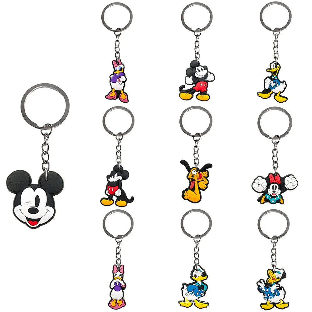 Cute Mickey Minnie Mouse Pendant Keychain Party Gift Giveaway Souvenir Mickey LOVE Valentine's Day Gift Travel Backpack Ornament