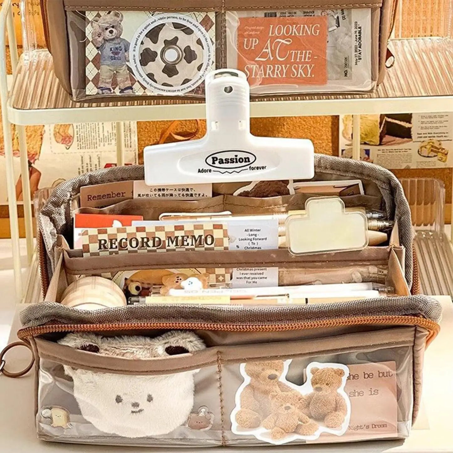 Pen Case Capybara Zipper Pencil Box Cartoon Stationery Makeup Bag School Supplies for Travel Student Teacher Kindergarten