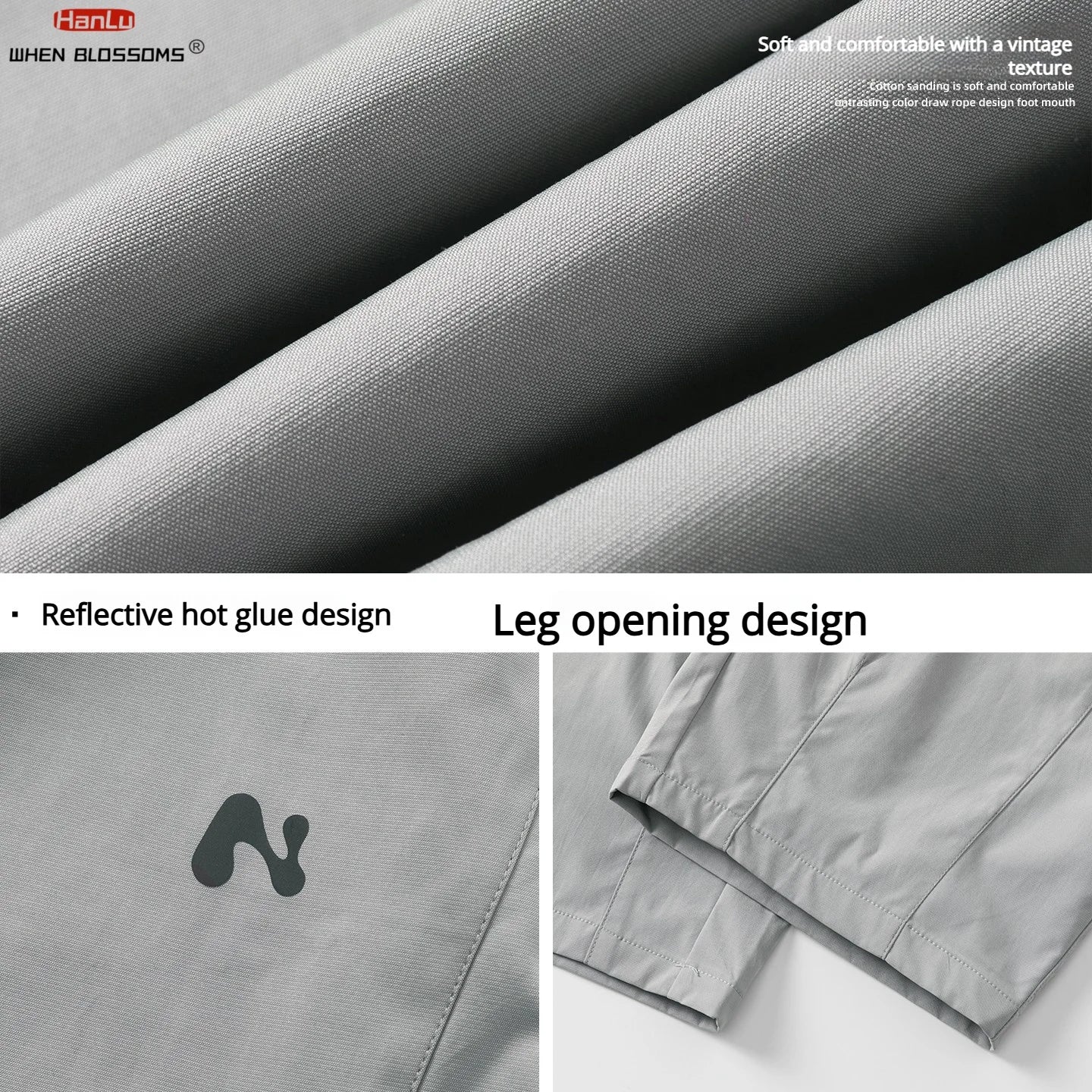 Men's Technical Cargo Pants Panel Design J-Cut Water-Resistant Outdoor Workwear Parachute Pants Loose Fit Spring