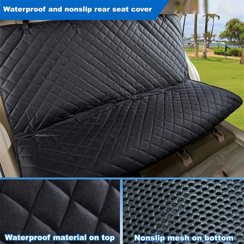 Dog Car Seat Cover Waterproof Pet Dog Carriers Travel Mat Hammock For Small Medium Large Dogs Car Rear Back Seat Safety Pad