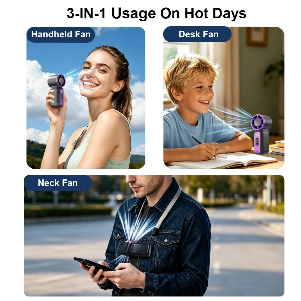 Portable Mini Handheld Fan USB Rechargeable Pocket Small Fan Mini Personal Hand Fan Air Cooler Portable Fan for Outdoor Travel