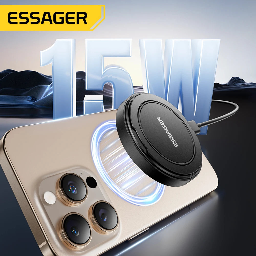 Magnetic Wireless Charger with Holder – 15W Fast Charging