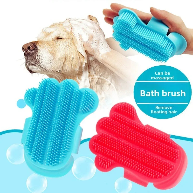 Pet Silicone Bath Brush Massage Glove Pet Hair Remover Deshedding Grooming Tool for Small Large Dogs Cats Cat Massage Comb Comb