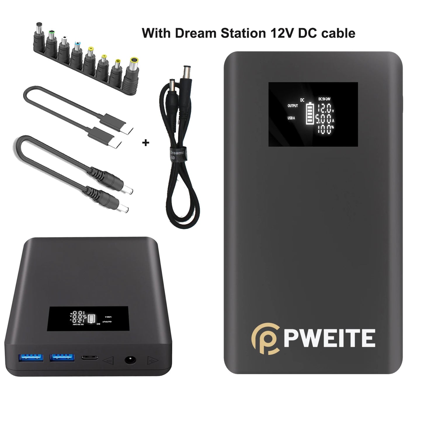 CPAP Battery Pack Power bank DC Output 12V 19V 24V 3.75A 2.5A Powerbank For Resmed S9 Airsense 10 Aircurve 10 11 S10 S11 Machine