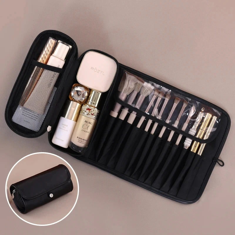 Women Makeup Brush Toiletries Organizer Waterproof Travel Make Up Storage Pouch Female Large Capacity Portable Cosmetic Case