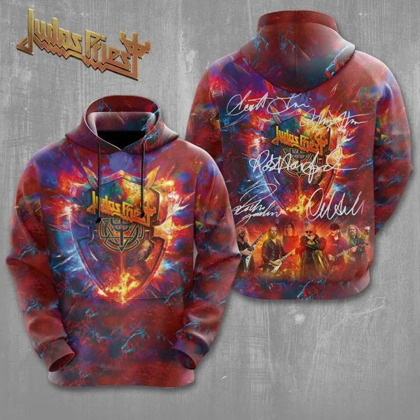 Hot Rock Judas Priest Band 3d Print Hoodie Men Women Fashion Hip Hop Hoodie Sweatshirt Women Sweats Men Clothes Unisex Tracksuit