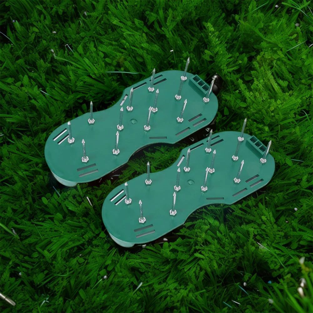 Lawn Aerator Shoes Aerator Spiked Sandals with Adjustable Strap Grass Spiked Shoes Anti-Slip for Yard Patio Garden