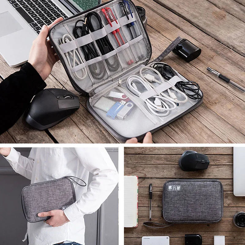 Cable Storage Bag Digital Electronic Organizer Portable USB Data Line Charger Plug Storage Bag Waterproof Travel Cable Organizer