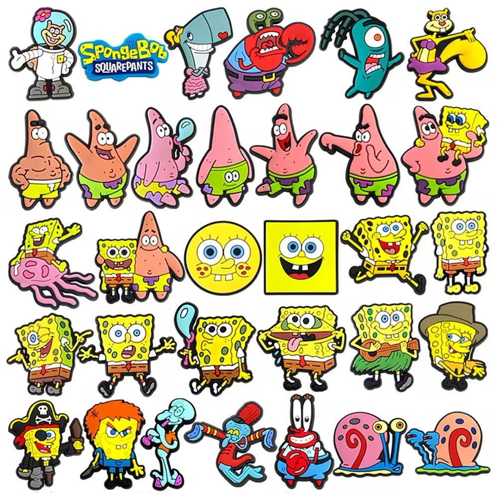 1-100pcs Shoe Charms PVC Shoes Accessories Decorations for Crocs,Bubble Slides Clog Sandals Wristband Buckle Kids Paryt Gifts