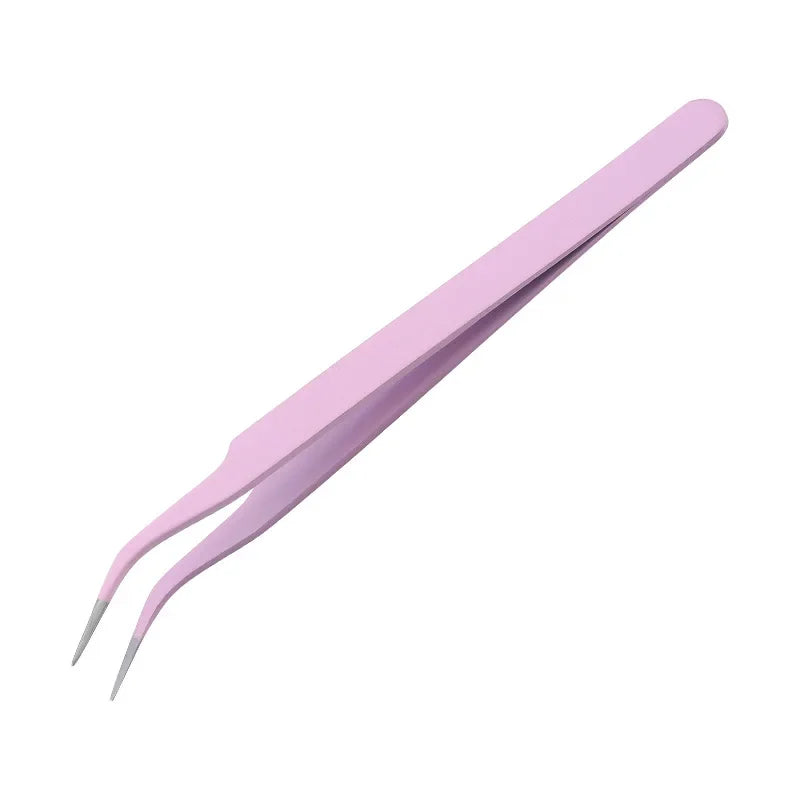 Eyebrow Tweezers Stainless Steel Slant Tip Hair Removal Makeup Tool Kit Eyelashes Extension High Precision Anti-Static Tweezers