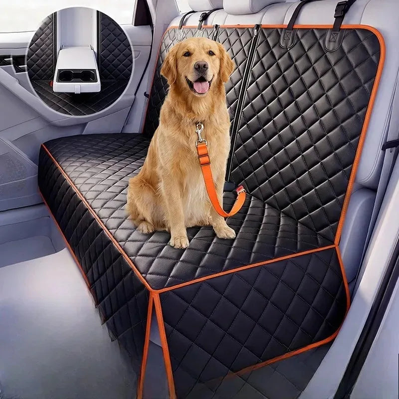 Waterproof Scratch Resistant Dog Car Seat Cover Hammock Protector for Pet Travel Rear Seat Bench Auto Accessories Cat Bed