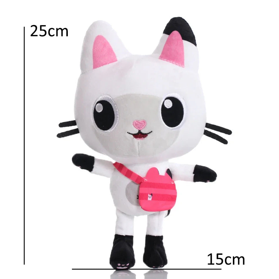 25cm 8Pcs Gabby doll house plush toy cartoon stuffed animal mermaid cat mermaid plush doll children's Christmas gift