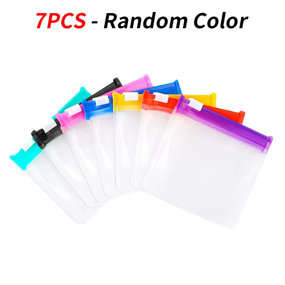 Reusable Travel Zipper Pill Bags Set 14pcs/7pcs/1pc Semi Transparent Self Sealing Medicine Storage Container for Travel
