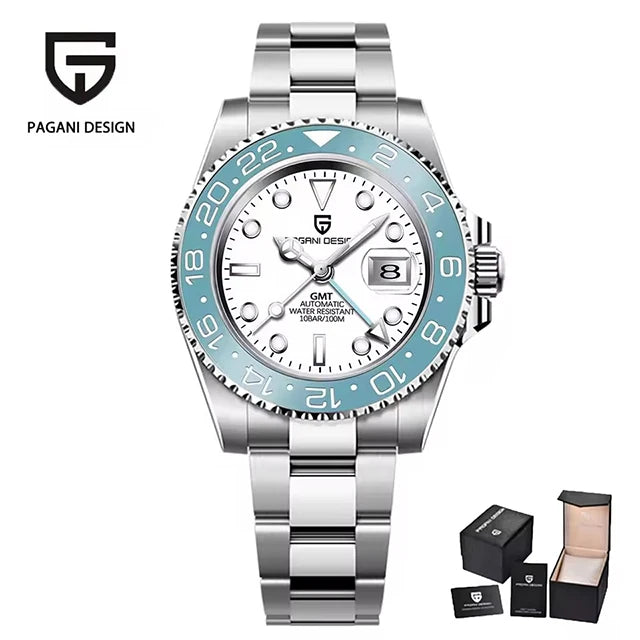 New GMT Watch PAGANI DESIGN 40mm Men Wristwatch Classic Luxury Mechanical Watches Top Brand 100M Waterproof Watches for Man 2026