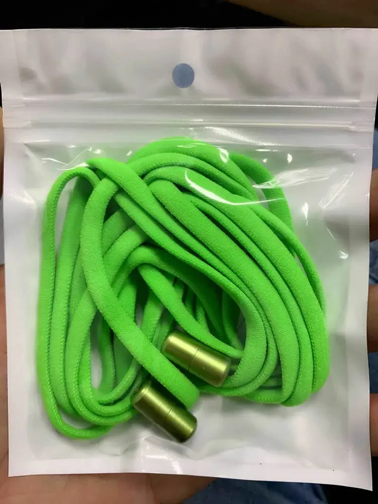 No Tie Elastic Stretchy Shoelaces Capsule Metal Lock, Tieless for Sneakers Shoe Accessories, Adjustable Durable One Size Fit All