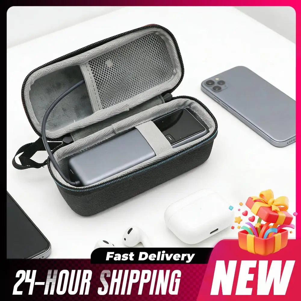 For Xiaomi 165W 10000mAh Power Bank Hard Storage Box with Built-In Cable Storage Shockproof Carry Case Lightweight Storage Bag