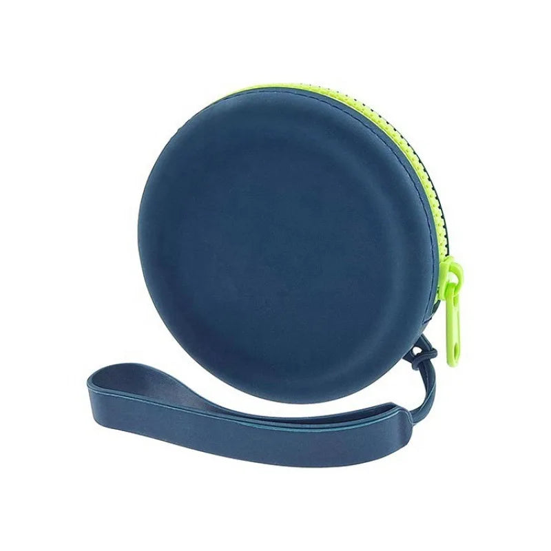 1Pc New mini zipper silicone makeup bag headphone storage bag waterproof silicone coin wallet