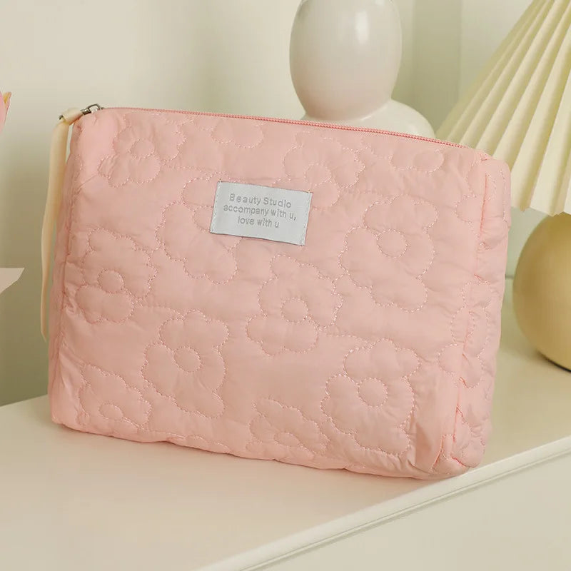 Flower Pattern Women Makeup Bag Toiletries Cosmetic Organizer Zipper Bag Travel Wash Pouch Cosmetic Bag Make Up Bags