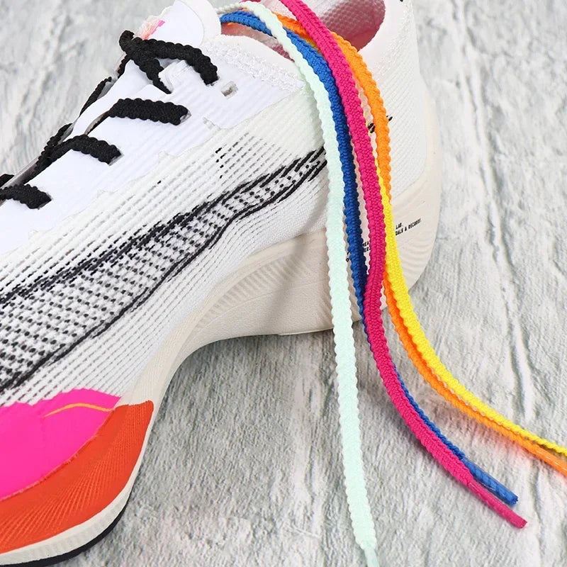 Coolstring Flat Laces 6mm Sneakers Tennis Shoelaces Trendy Replacement Shoestring for Racing Running Shoes Accessories Clothing