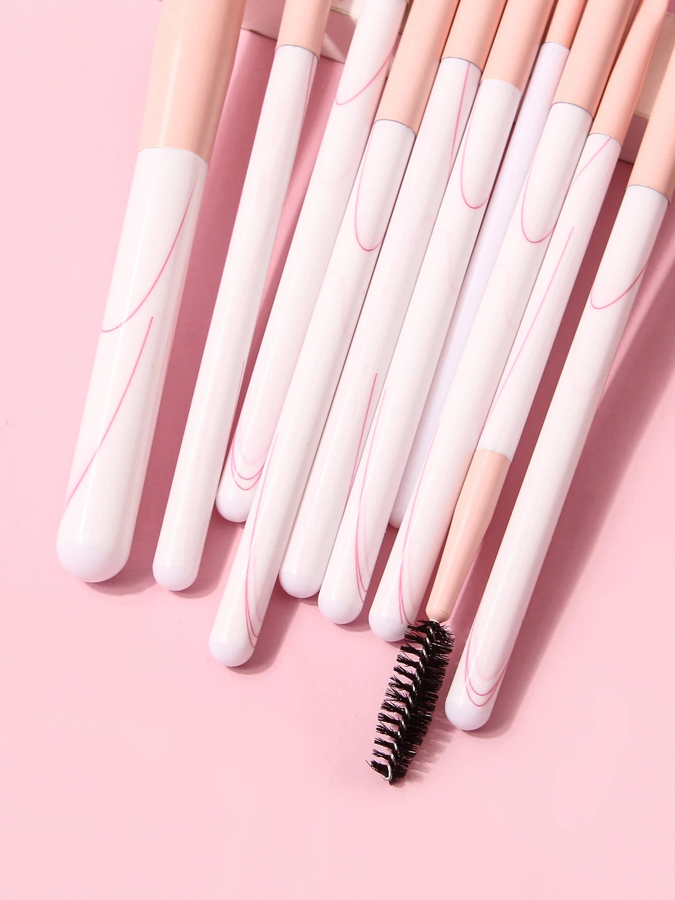 Multi-Function Cosmetic Brush Set, 12pcs Pink Fiber Makeup Brush Kit for Women with Makeup Brush Storage Bucket