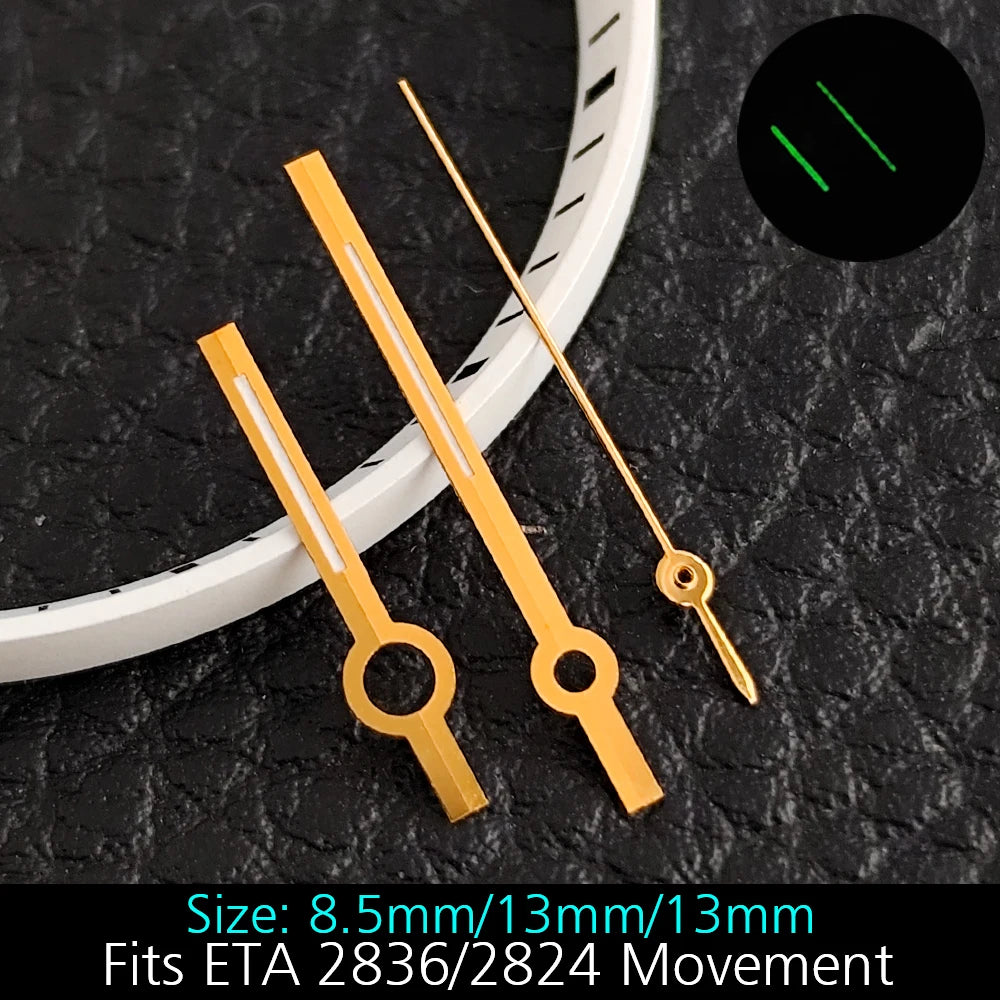 High Quality ETA-Series Hands Green Super Luminous Fits ETA 2824 2892 2836 2834 Movement Watch Accessories Watches For Men