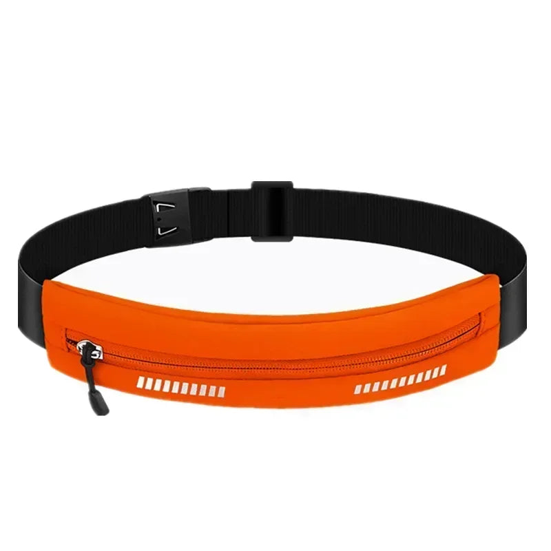 Running Belt with Large Phone Holder,Adjustable Waterproof Sports Waist Bag with Zipper Pocket,Reflective Strips Jogging Fitness